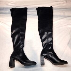 Open edit over the knee boots black size 6.5 nwob
